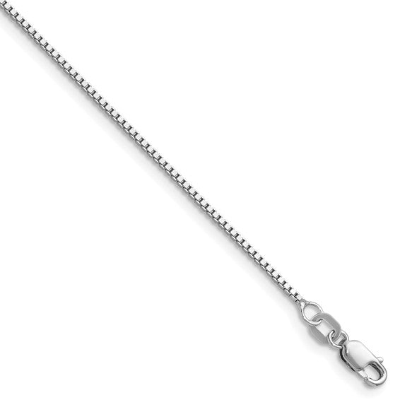 Ben Garelick 14K White Gold 1mm Box Chain, 20 Inch