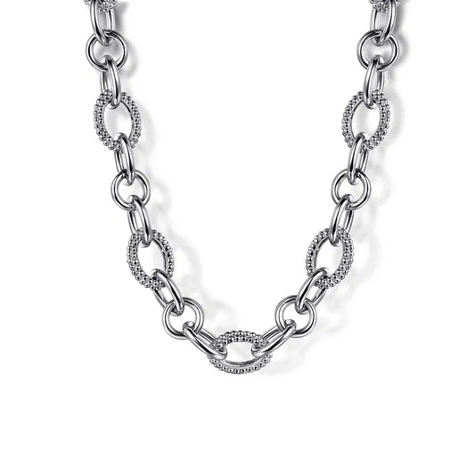Gabriel & Co. Bujukan Link Chain Necklace in Sterling Silver 16.5mm