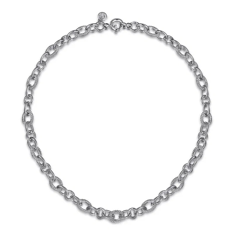 Gabriel & Co. Bujukan Link Chain Necklace in Sterling Silver 16.5mm