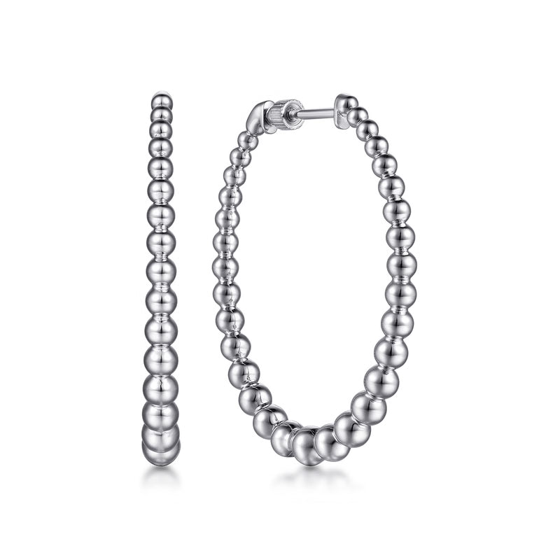Gabriel & Co. Bujukan Classic Hoop Earrings in Sterling Silver 40mm 