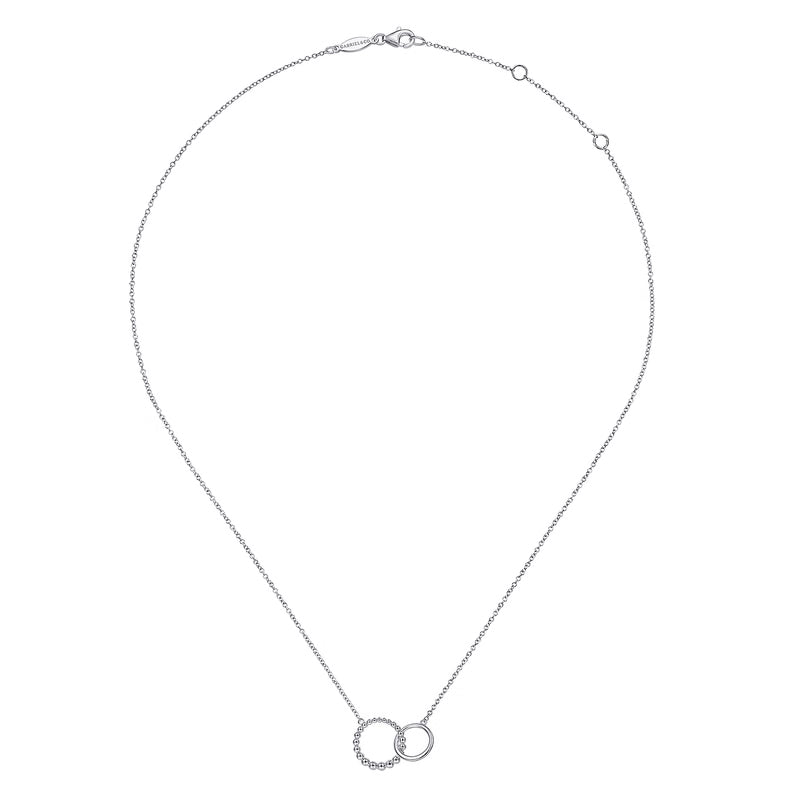Gabriel & Co. Bujukan Double Circle Interlocking Links Necklace in Sterling Silver