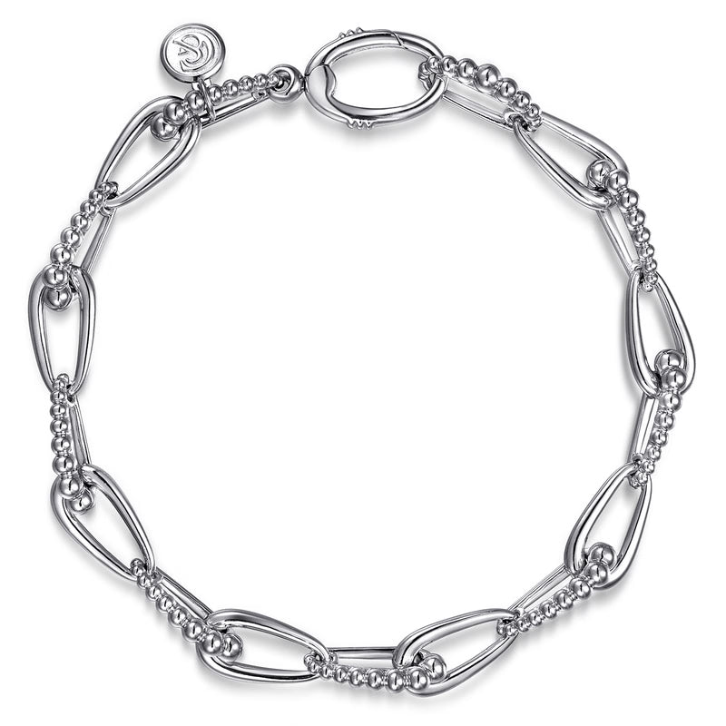 Gabriel & Co. Bujukan Link Chain Bracelet in Sterling Silver
