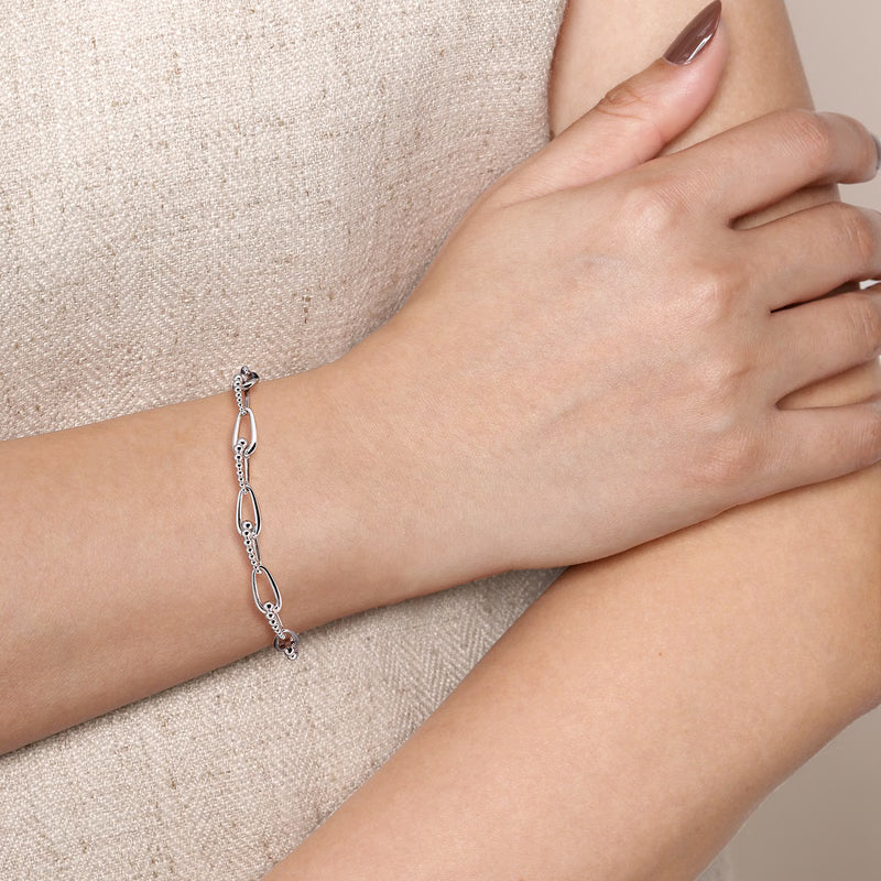 Gabriel & Co. Bujukan Link Chain Bracelet in Sterling Silver