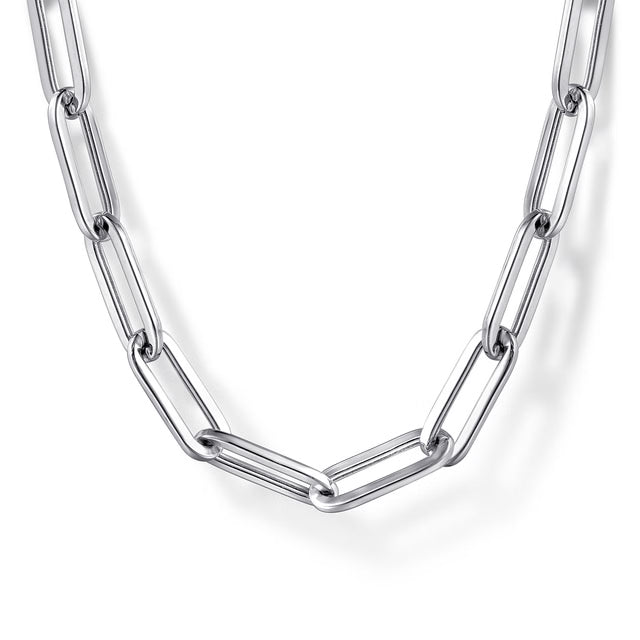 Gabriel & Co. Paper Clip Chain Necklace in Sterling Silver 18 Inches
