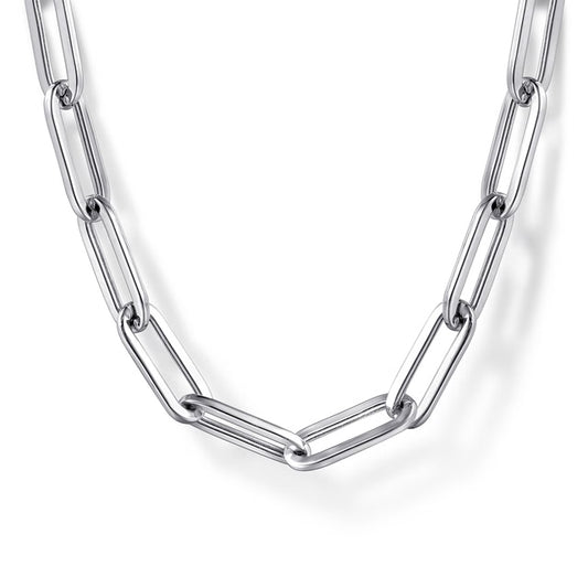 Gabriel & Co. Paper Clip Chain Necklace in Sterling Silver 18 Inches