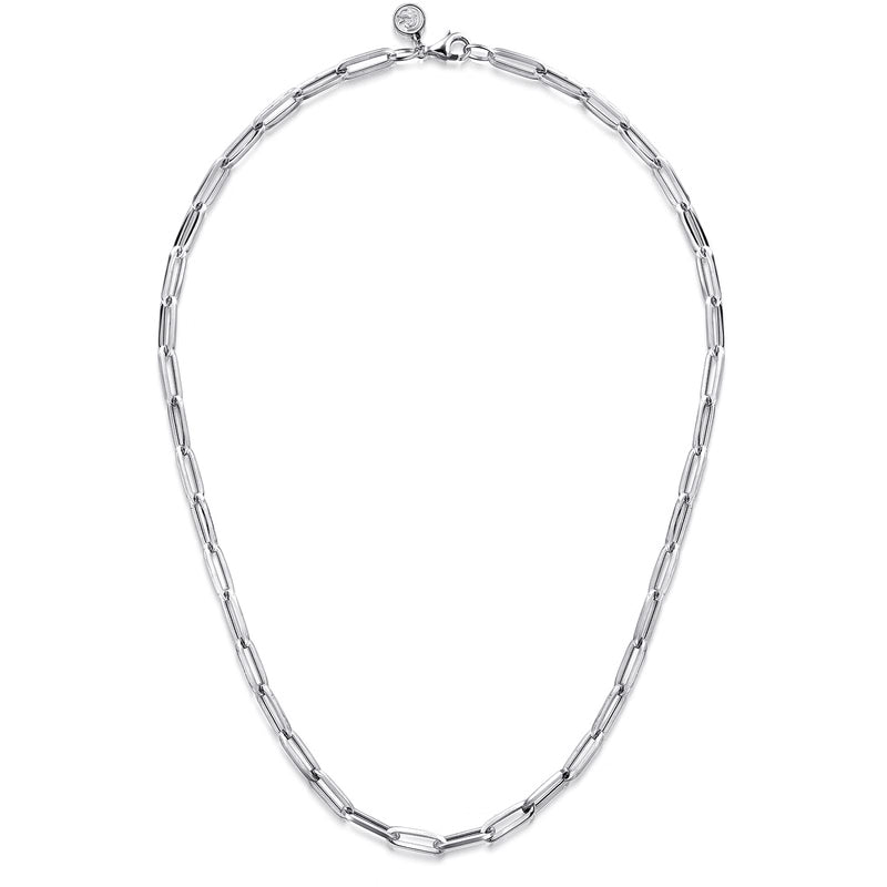 Gabriel & Co. Paper Clip Chain Necklace in Sterling Silver 18 Inches