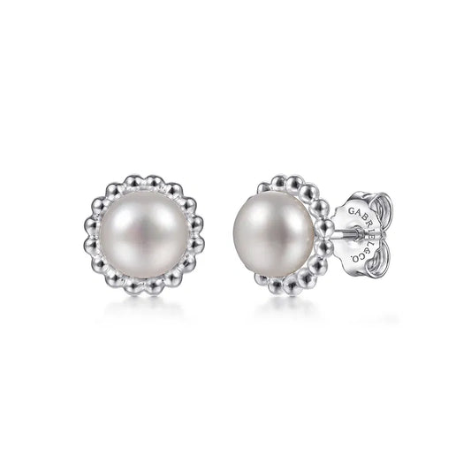Ben Garelcik 925 Sterling Silver Pearl Stud Earrings Bujukan