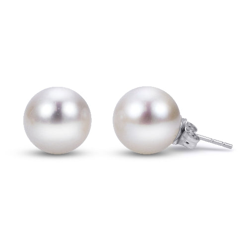 14K White Gold Cultured Freshwater Pearl Stud Earrings