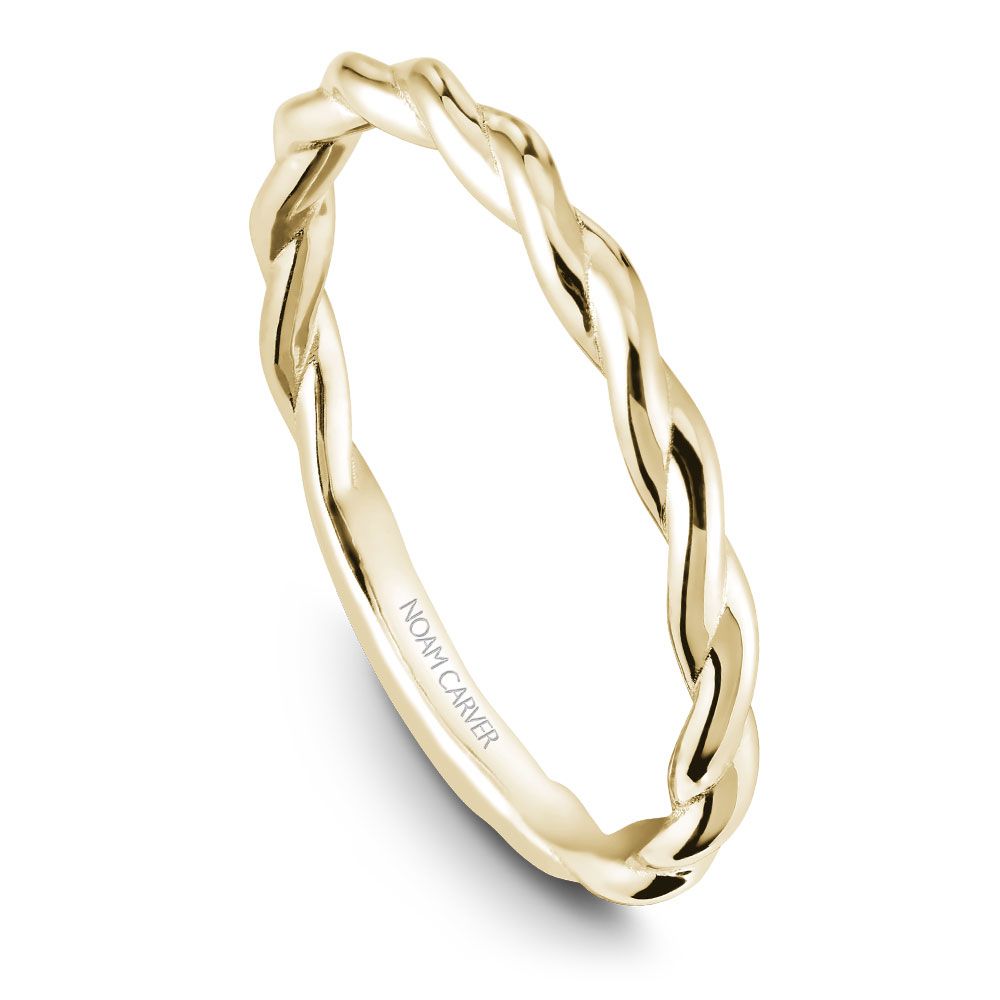 Noam Carver Yellow Gold High Polish Twist Wedding Band