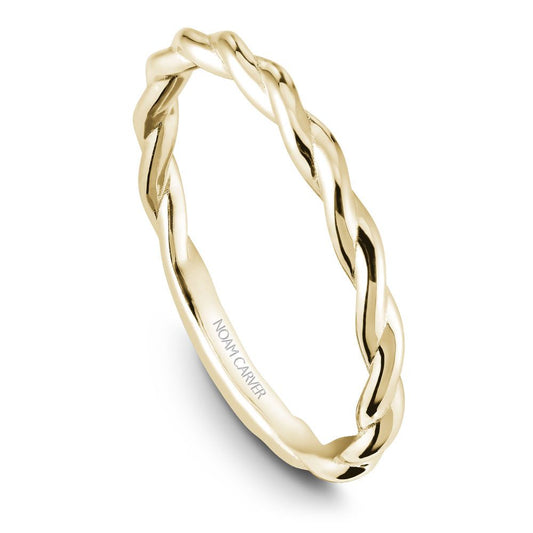 Noam Carver Yellow Gold High Polish Twist Wedding Band