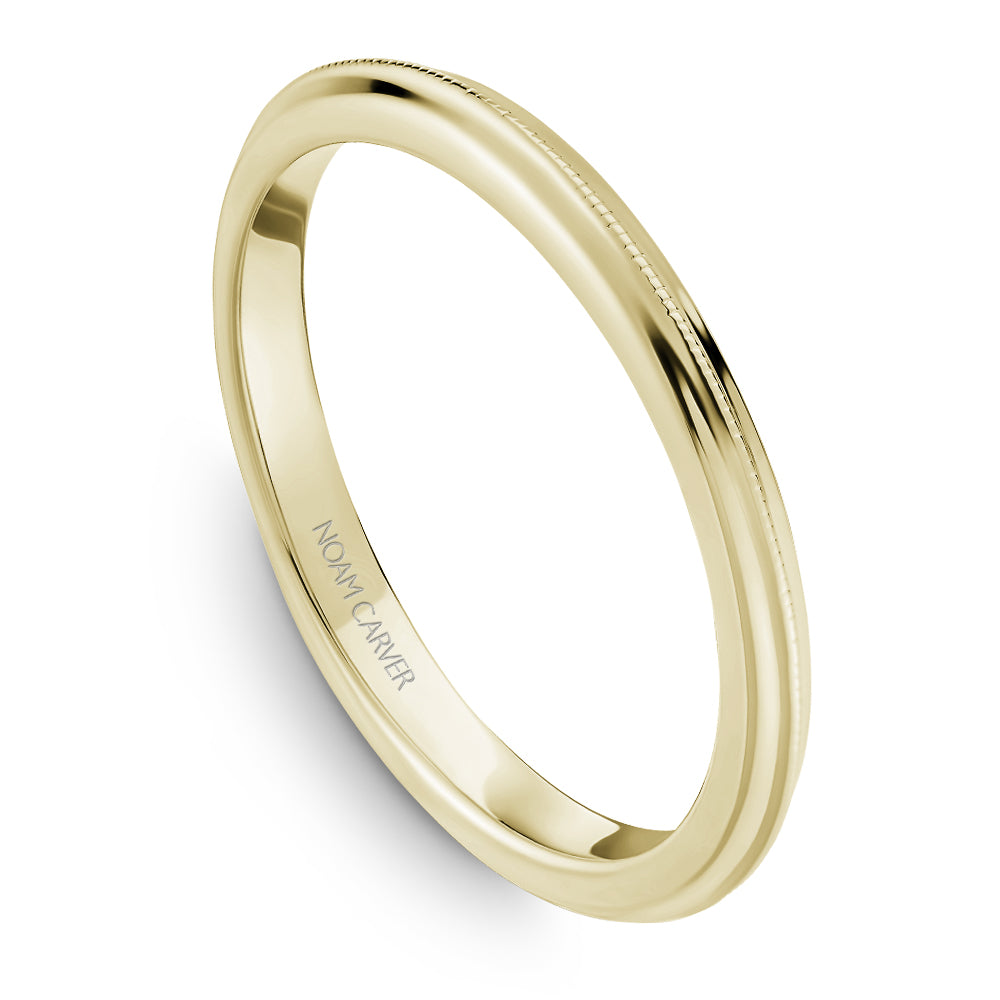 Noam Carver Yellow Gold Milgrain Wedding Band