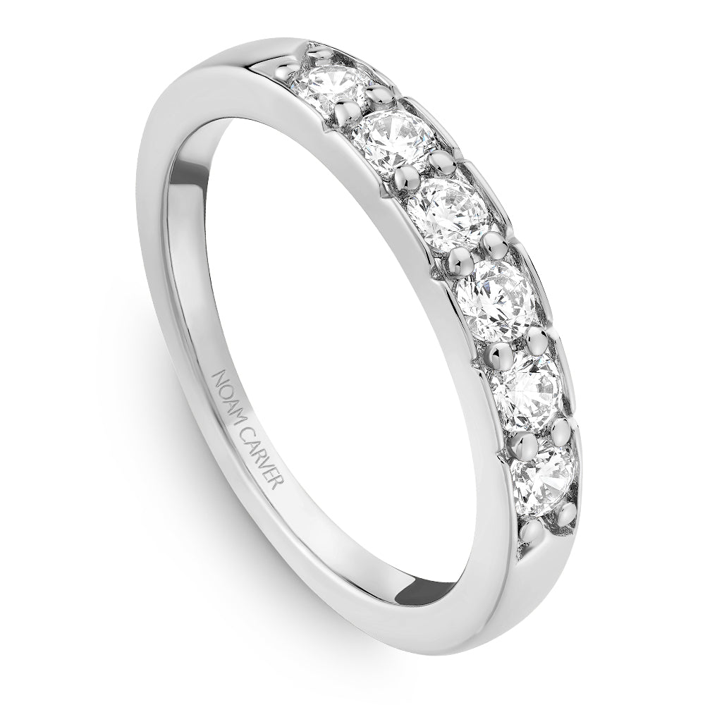 Noam Carver White Gold Classic Six Diamond Wedding Band