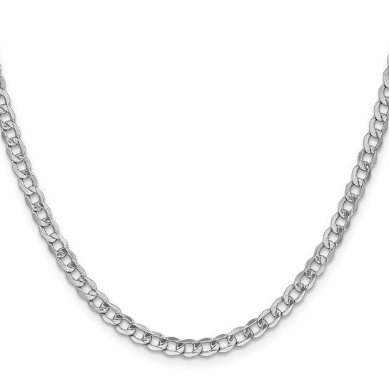 Ben Garelick 14K White Gold 4.3mm Curb Chain, 18 Inch