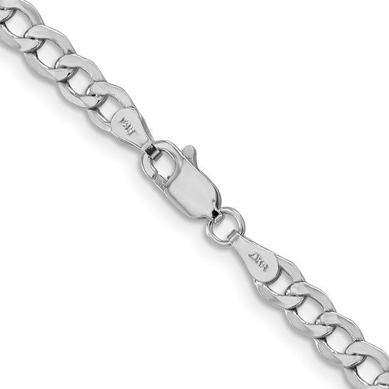 Ben Garelick 14K White Gold 4.3mm Curb Chain, 18 Inch