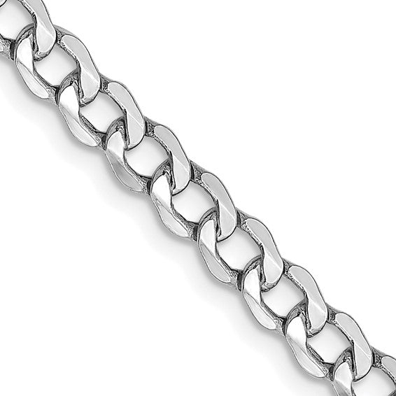 Ben Garelick 14K White Gold 4.3mm Curb Chain, 18 Inch