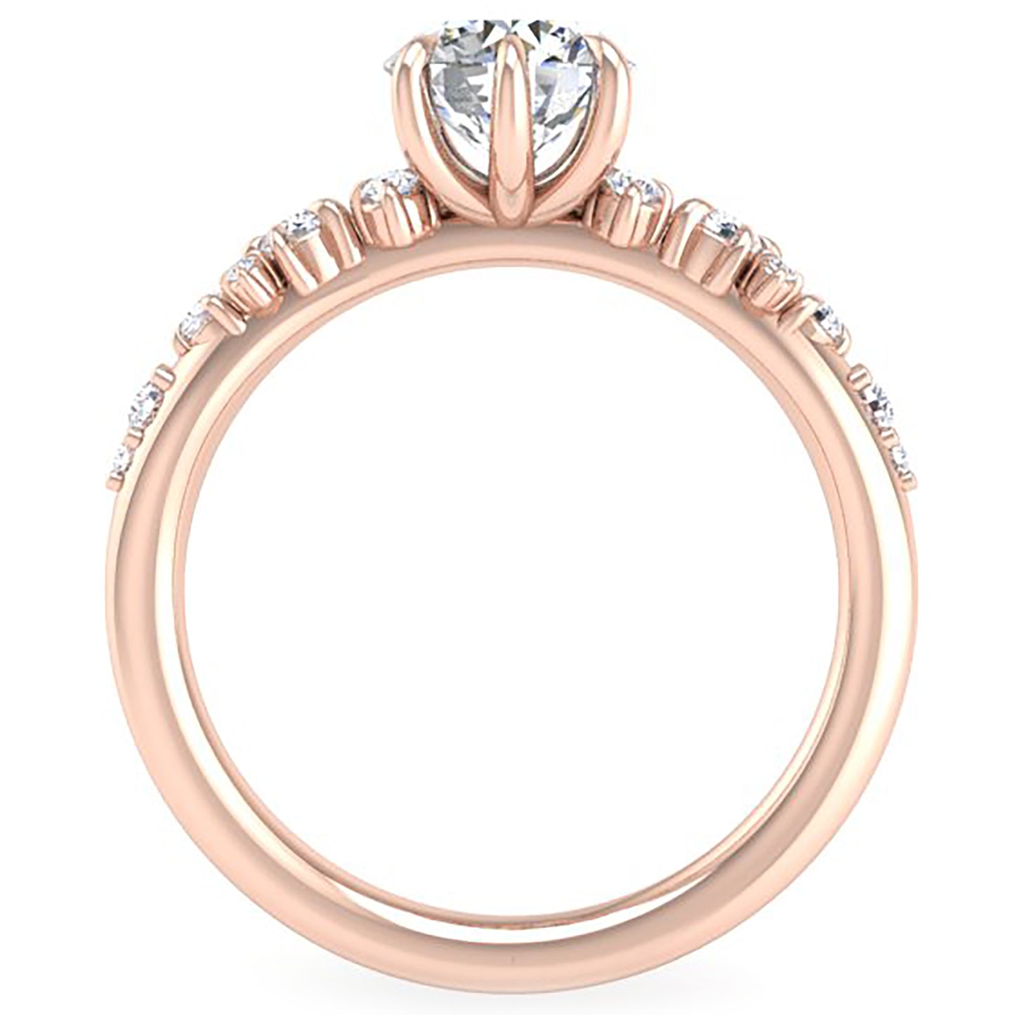 Ben Garelick Rose Gold Avalon Round Cut Bohemian Diamond Engagement Ring