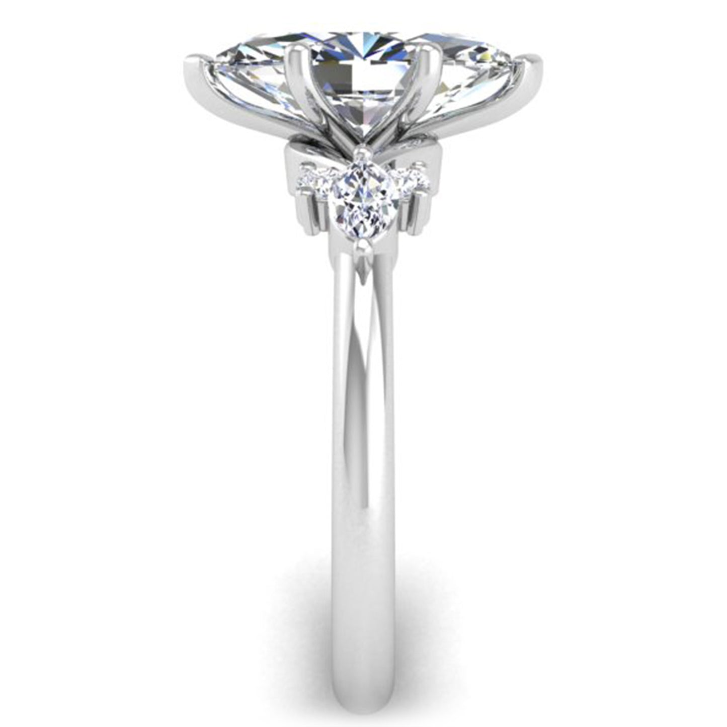 Ben Garelick White  Gold Auriel Marquise Cut Diamond Lab-Grown Diamond Engagement Ring