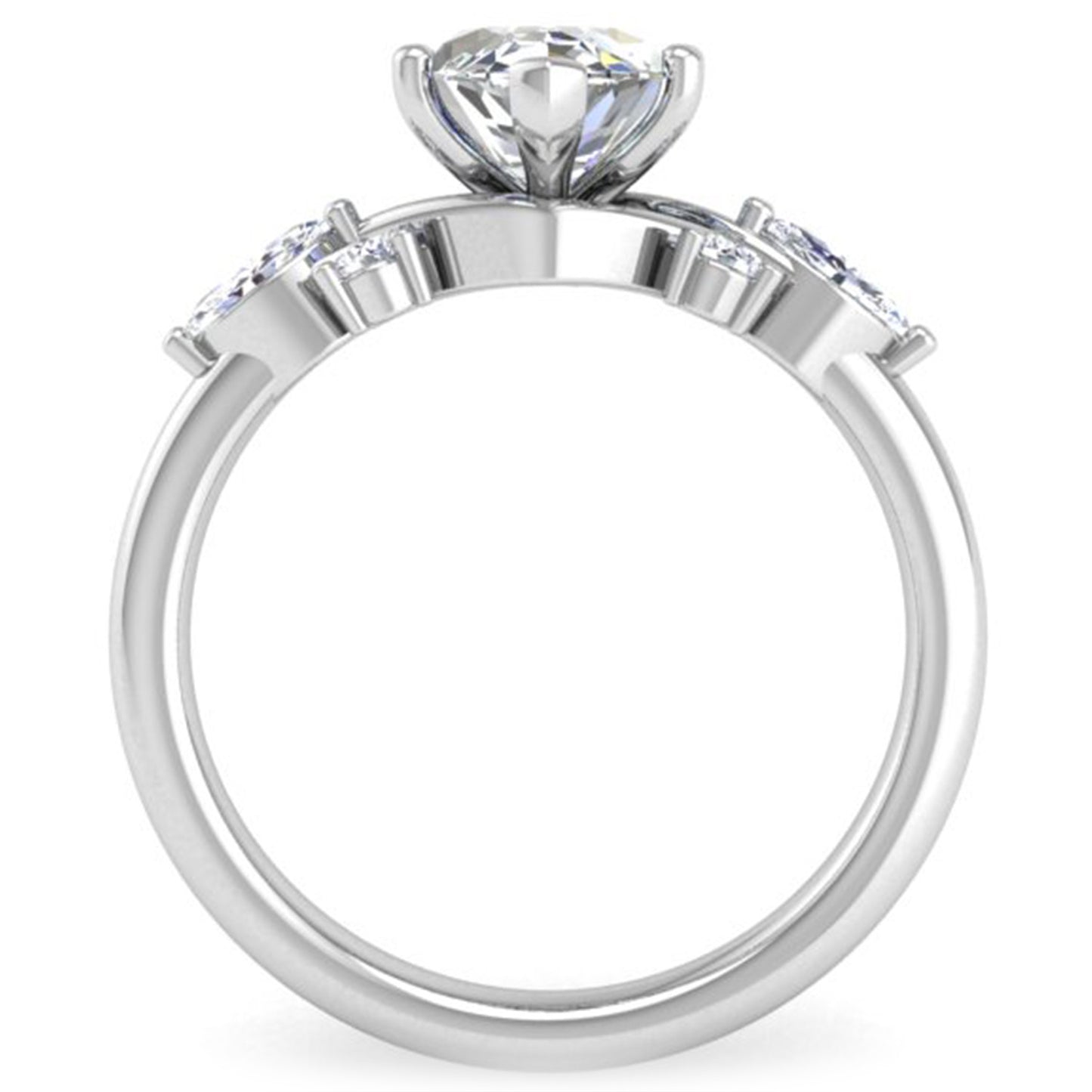 Ben Garelick White  Gold Auriel Marquise Cut Diamond Lab-Grown Diamond Engagement Ring