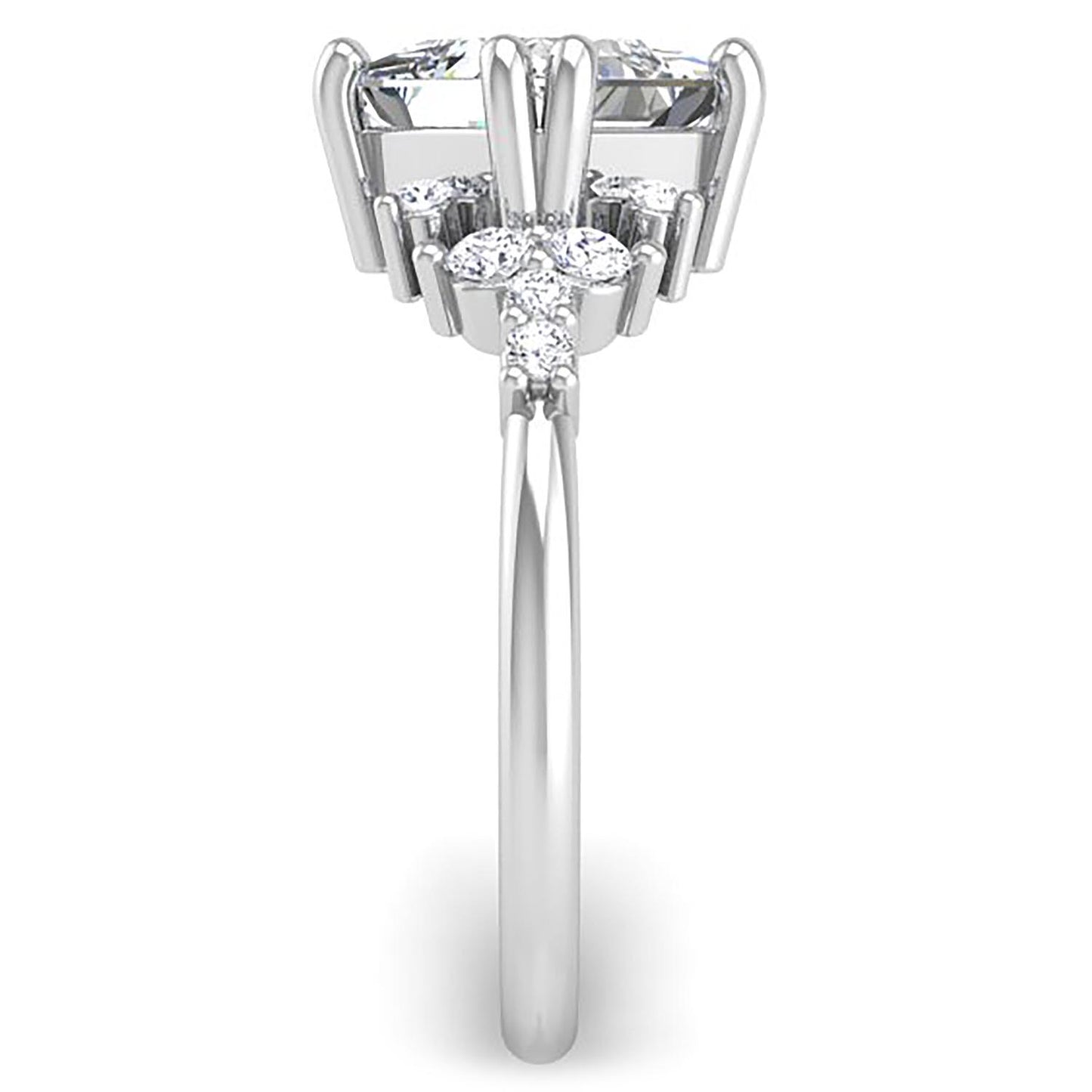 Ben Garelick White Gold Compass Set Princess Cut Starlight Engagement Ring