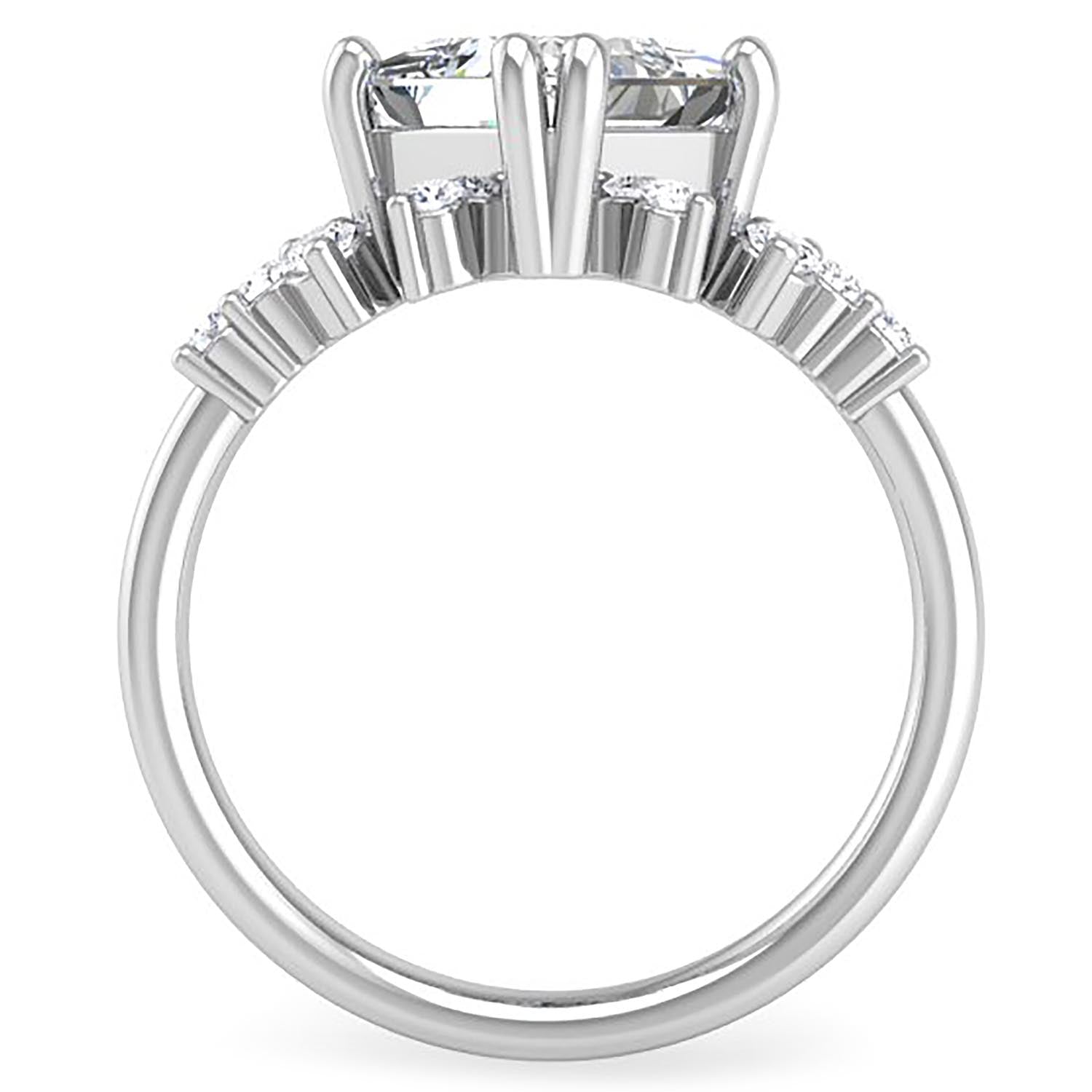 Ben Garelick White Gold Compass Set Princess Cut Starlight Engagement Ring