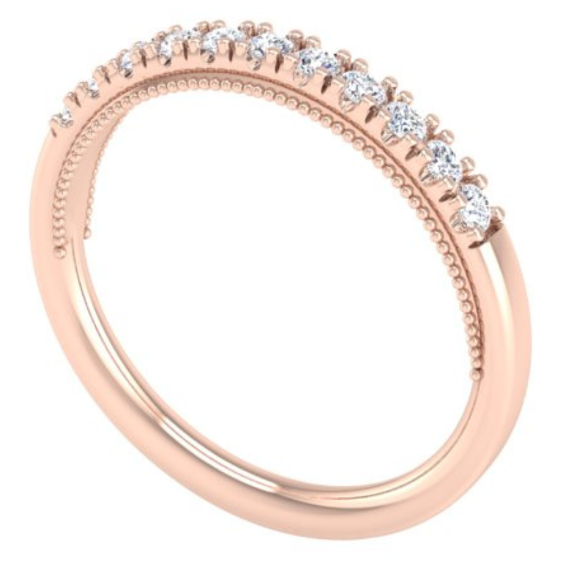 Ben Garelick Astra Galactic Rose Gold Diamond Wedding Band 3D