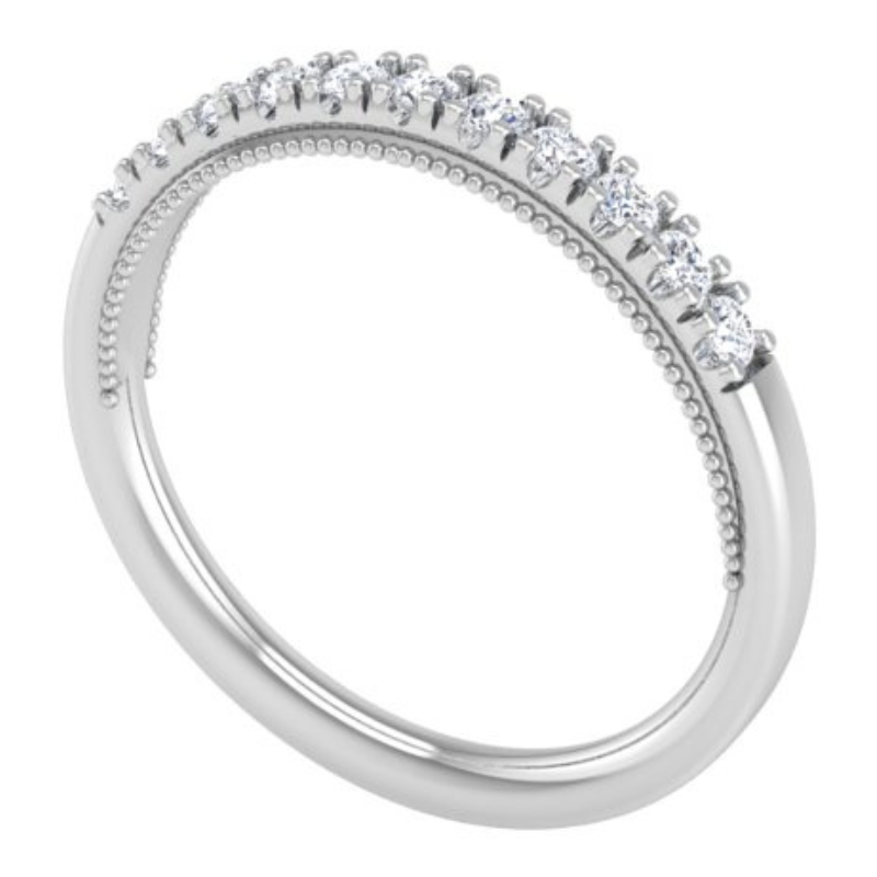 Ben Garelick Astra Galactic White Gold Diamond Wedding Band 3D