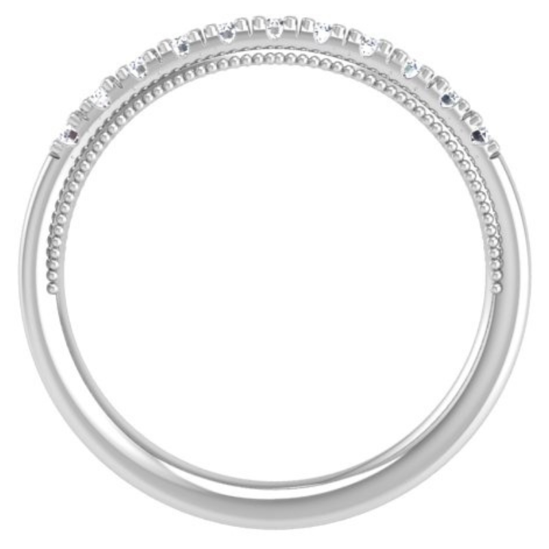 Ben Garelick Astra Galactic White Gold Diamond Wedding Band Front
