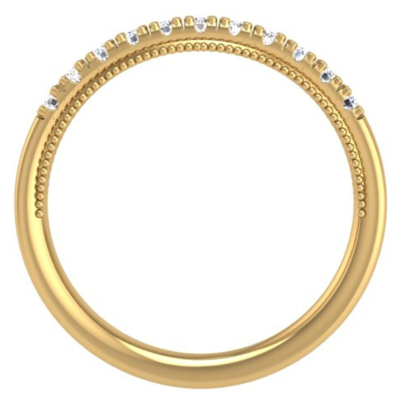 Ben Garelick Astra Galactic Yellow Gold Diamond Wedding Band Front