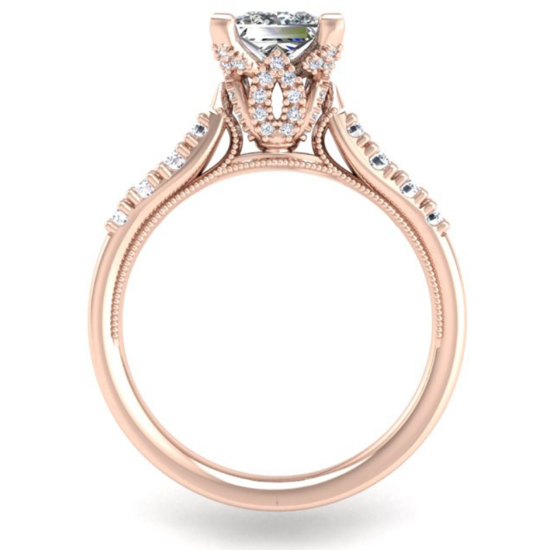 Ben Garelick Astra Galactic Rose Gold 1-Carat Head Princess Diamond Engagement Ring