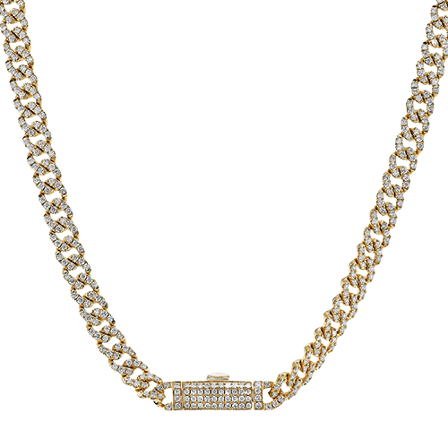 Simon G. 14K Yellow Gold Pave Diamond Cuban Link Chain Necklace