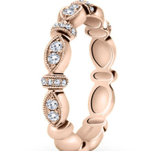 Load image into Gallery viewer, Kirk Kara &quot;Dahlia&quot; Vintage Style Marquise Shaped Wedding Band
