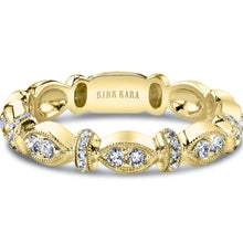 Load image into Gallery viewer, Kirk Kara &quot;Dahlia&quot; Vintage Style Marquise Shaped Wedding Band
