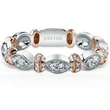 Load image into Gallery viewer, Kirk Kara &quot;Dahlia&quot; Vintage Style Marquise Shaped Wedding Band
