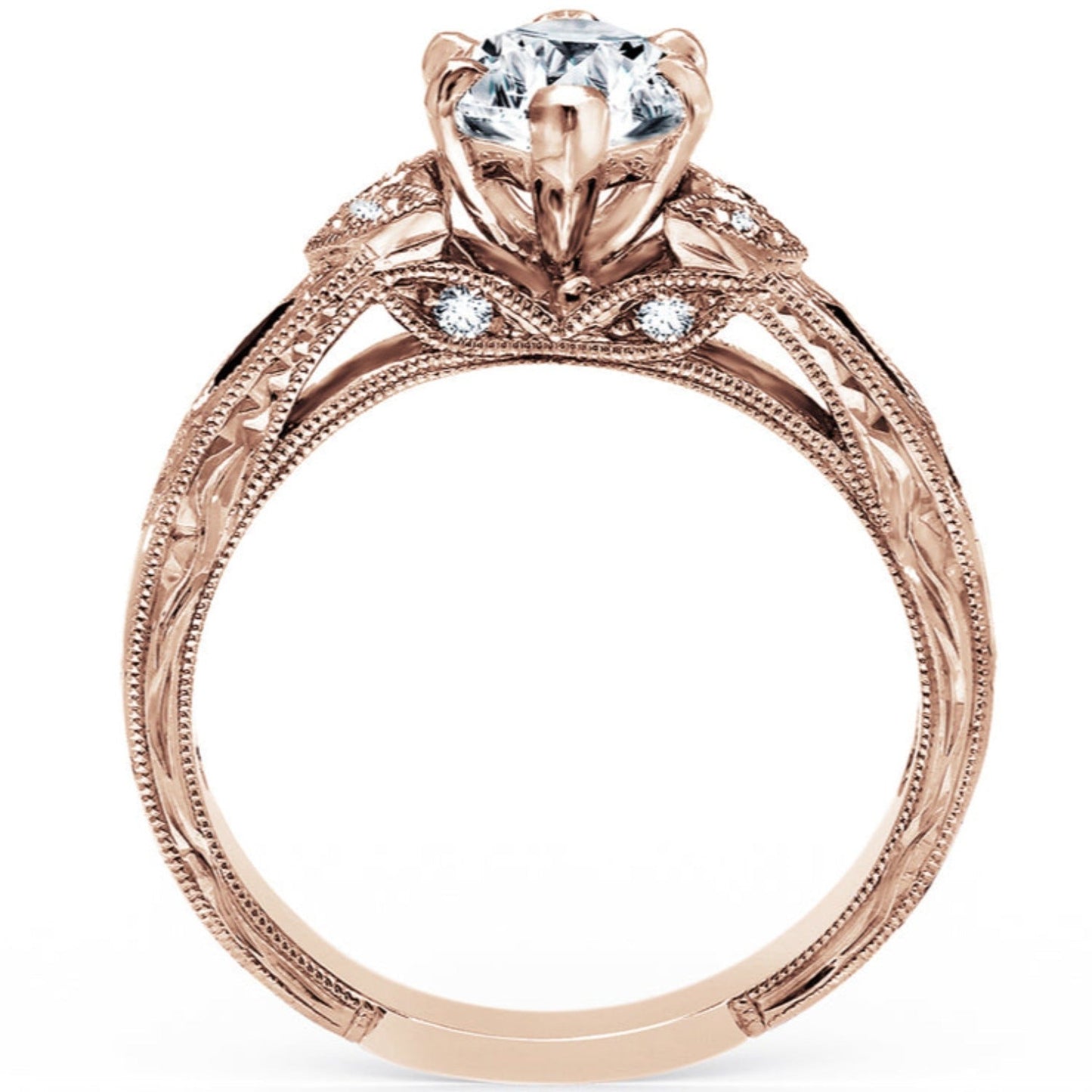 Kirk Kara "Dahlia" Marquise Cut Blue Sapphire Engagement Ring