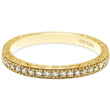 Load image into Gallery viewer, Kirk Kara Yellow Gold Carmella Hand Engraved Diamond Wedding Band Front View
