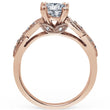 Load image into Gallery viewer, Kirk Kara Rose Gold &quot;Dahlia&quot; Leaf Diamond Engagement Ring Side View
