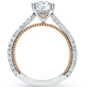Kirk Kara "Stella" Beaded Diamond Engagement Ring