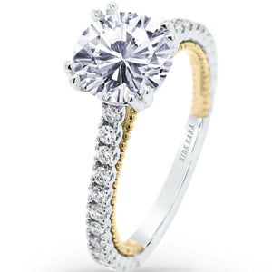Kirk Kara "Stella" Beaded Diamond Engagement Ring