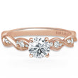 Load image into Gallery viewer, Kirk Kara Rose Gold &quot;Pirouetta&quot; Twist Milgrain Engagement Ring  Front View
