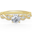 Load image into Gallery viewer, Kirk Kara Yellow Gold &quot;Pirouetta&quot; Twist Milgrain Engagement Ring  Front View
