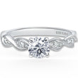 Load image into Gallery viewer, Kirk Kara White Gold &quot;Pirouetta&quot; Twist Milgrain Engagement Ring  Front View
