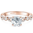 Load image into Gallery viewer, Kirk Kara Rose Gold &quot;Lori&quot; Vintage Style Twist Diamond Engagement Ring Front View
