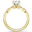 Load image into Gallery viewer, Kirk Kara Yellow Gold &quot;Lori&quot; Vintage Style Twist Diamond Engagement Ring Side View 
