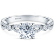 Load image into Gallery viewer, Kirk Kara White Gold &quot;Lori&quot; Vintage Style Twist Diamond Engagement Ring Front View 
