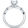Load image into Gallery viewer, Kirk Kara White Gold &quot;Lori&quot; Vintage Style Twist Diamond Engagement Ring Side View
