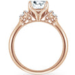 Load image into Gallery viewer, Kirk Kara Rose Gold &quot;Stella&quot; Five Stone Emerald and Baguette Diamond Engagement Ring Side View 
