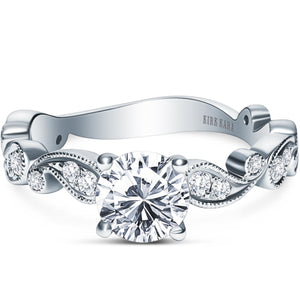 Kirk Kara "Rayana" Double Paisley Swirl Diamond Engagement Ring