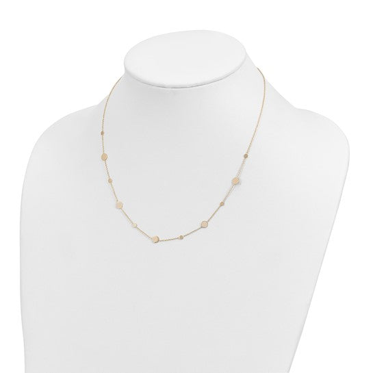 Ben Garelick 14K Yellow Gold Polished Disc Station Necklace, 18 Inch