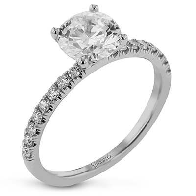 Simon G. White Gold Prong Set Diamond Engagement Ring 