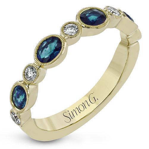 Simon G. Sapphire and Diamond Stackable Ring